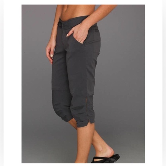 Prana Pants - Prana Grey Jasmine Knicker Capri Hiking Pants 10